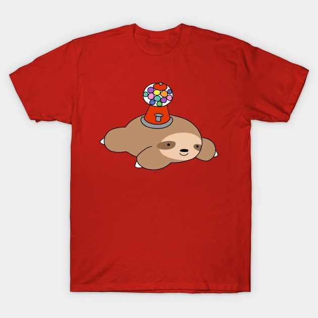 Gumball Machine Sloth T-Shirt by saradaboru